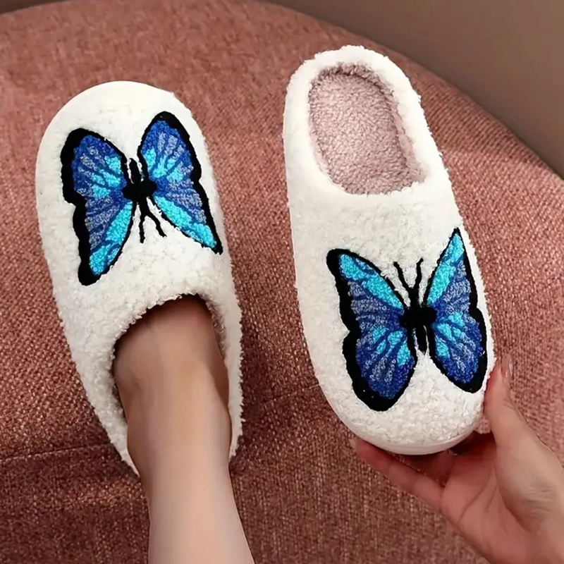Embroidery Garments - SHAJI Unisex Fluffy Cotton Slippers with