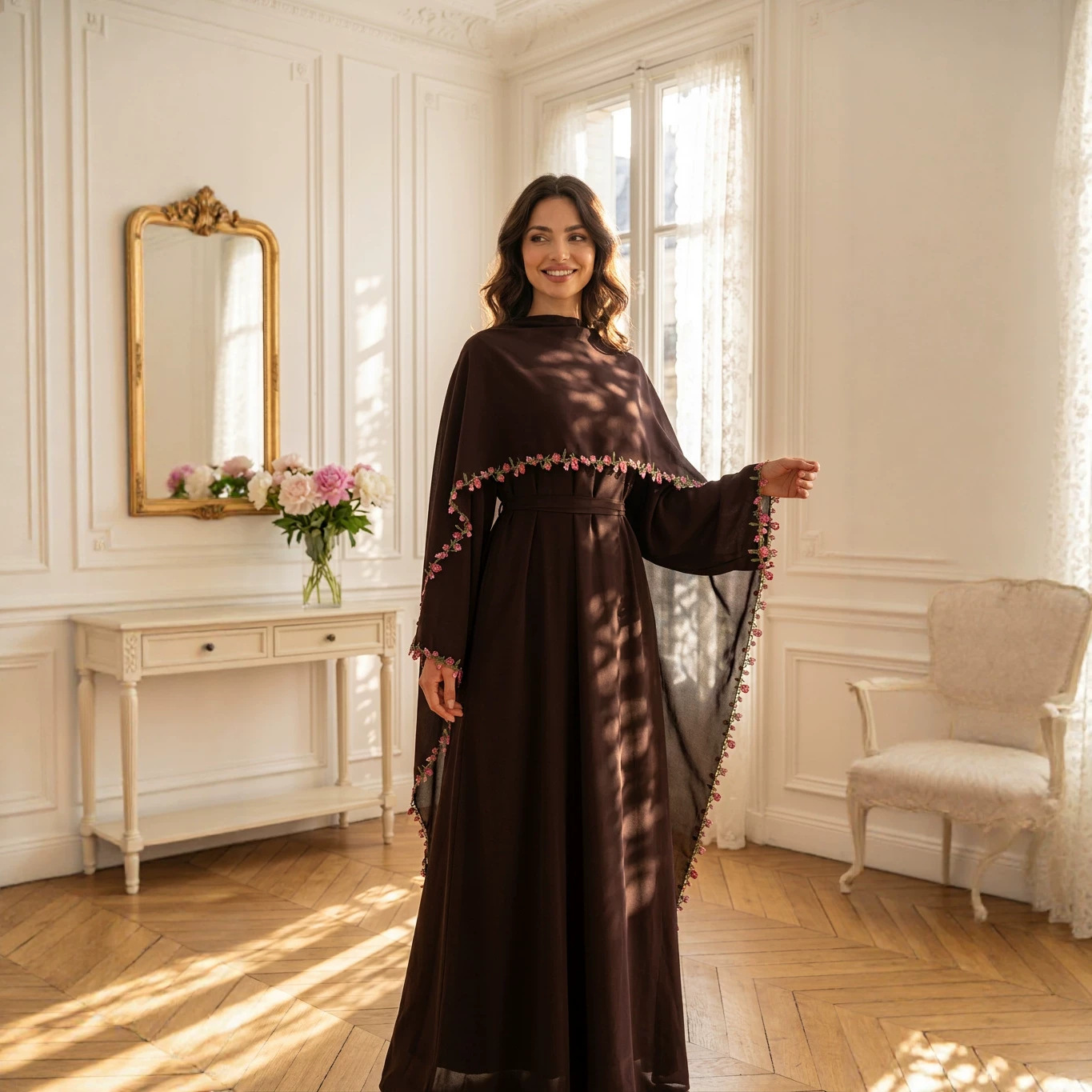 Elegant Embroidery Abayas Hija - đánh giá và giá Embroidery Kebaya