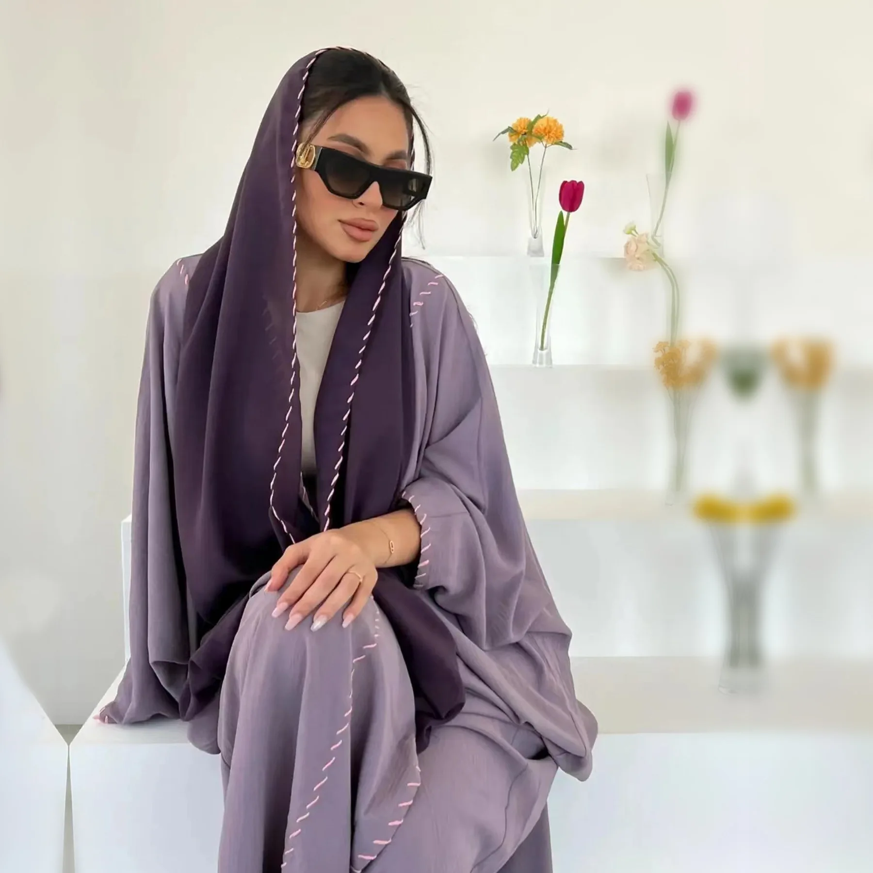 Morocco Kimono Open Abayas Lux - đánh giá và giá Embroidery Kebaya