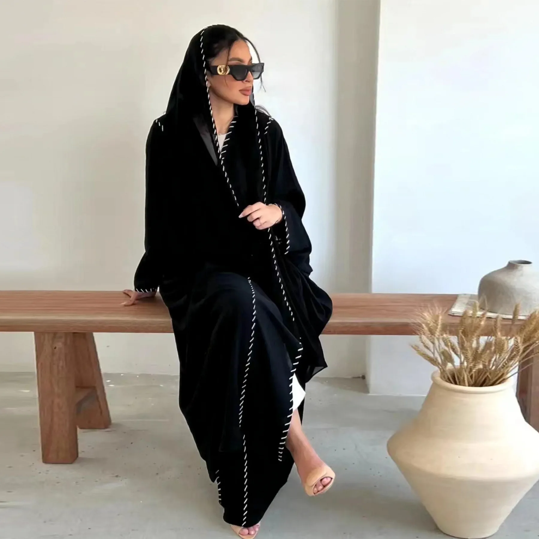 Morocco Kimono Open Abayas Lux - đánh giá và giá Embroidery Kebaya
