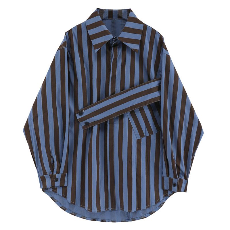 Korean striped shirt with asym - đánh giá và giá Embroidery Online