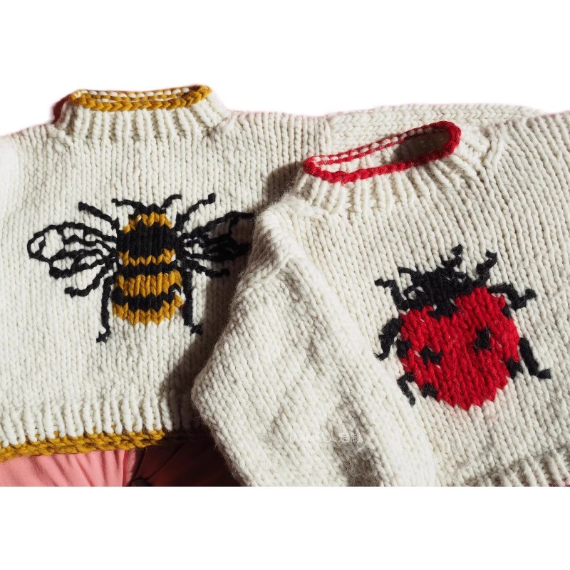 Star Ladybug Pattern Pure Wool - đánh giá và giá Embroidery Lady Bug